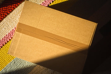 Custom branded packaging box with stickers