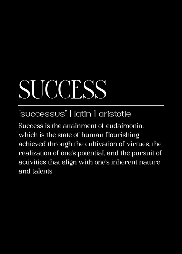 Success quote print